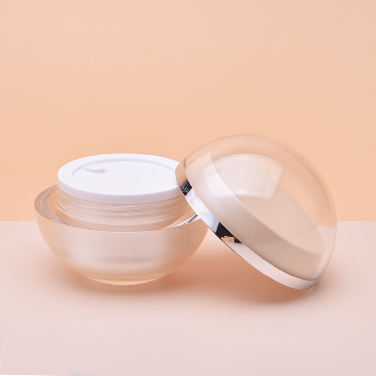 Plastic15g 30g 50g зеленая форма шарика прозрачные акриловые банки для яиц с крышками оптом