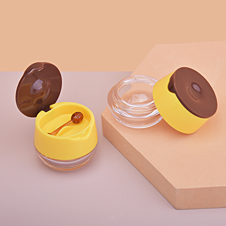 Небольшая круглая банка для блеска для губ цвета медоносной пчелы, 6 г, с размазывающей палочкой