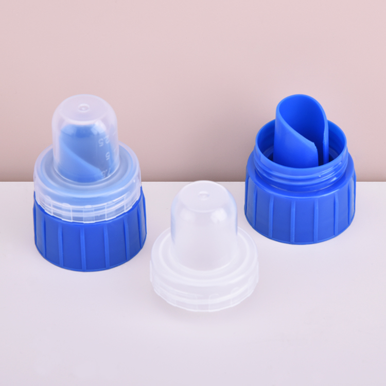 Синий колпачок для стирального порошка 38 мм с градуированной линией. Производители высококачественных пластиковых чехлов оптом оптом.