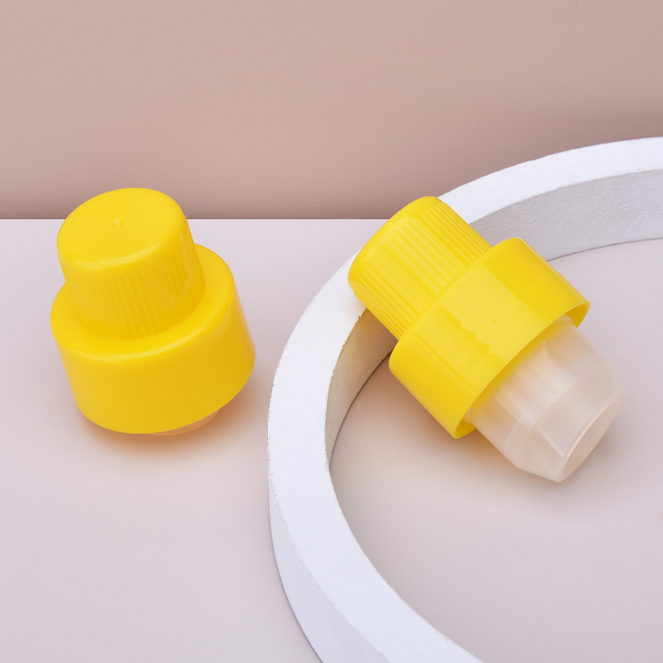 38-миллиметровая желтая пластиковая крышка для стирального порошка из полипропилена
