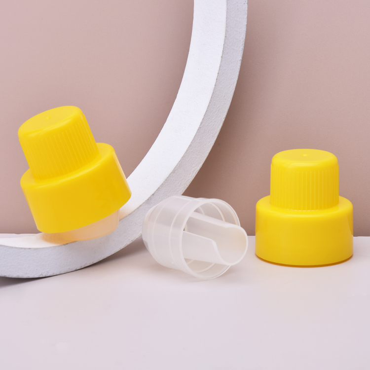 38-миллиметровая желтая пластиковая крышка для стирального порошка из полипропилена