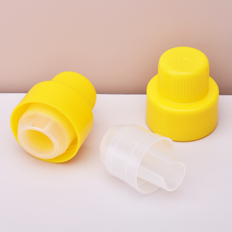 38-миллиметровая желтая пластиковая крышка для стирального порошка из полипропилена